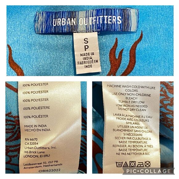 Urban Outfitters Starlight Satin Button Down Top Women S Streetwear Rocker Egirl - Picture 5 of 8